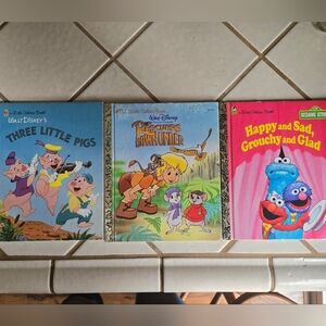 3 Little Golden Book Collection Walt Disney And Sesame Street